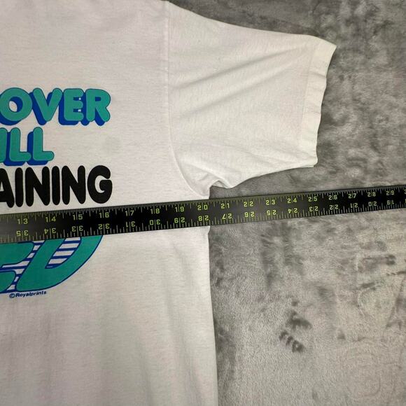 Vintage 80’s I’m Not Over The Hill I’m Just Gaining Speed White Graphic Tshirt L - Picture 4 of 8